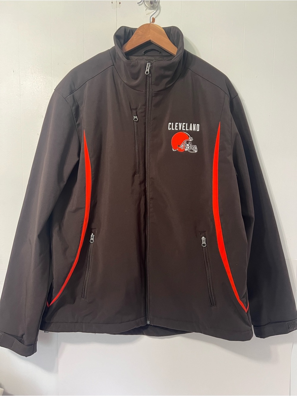 Cleveland Browns NFL Football Embroidered Jacket Men’s Size XL